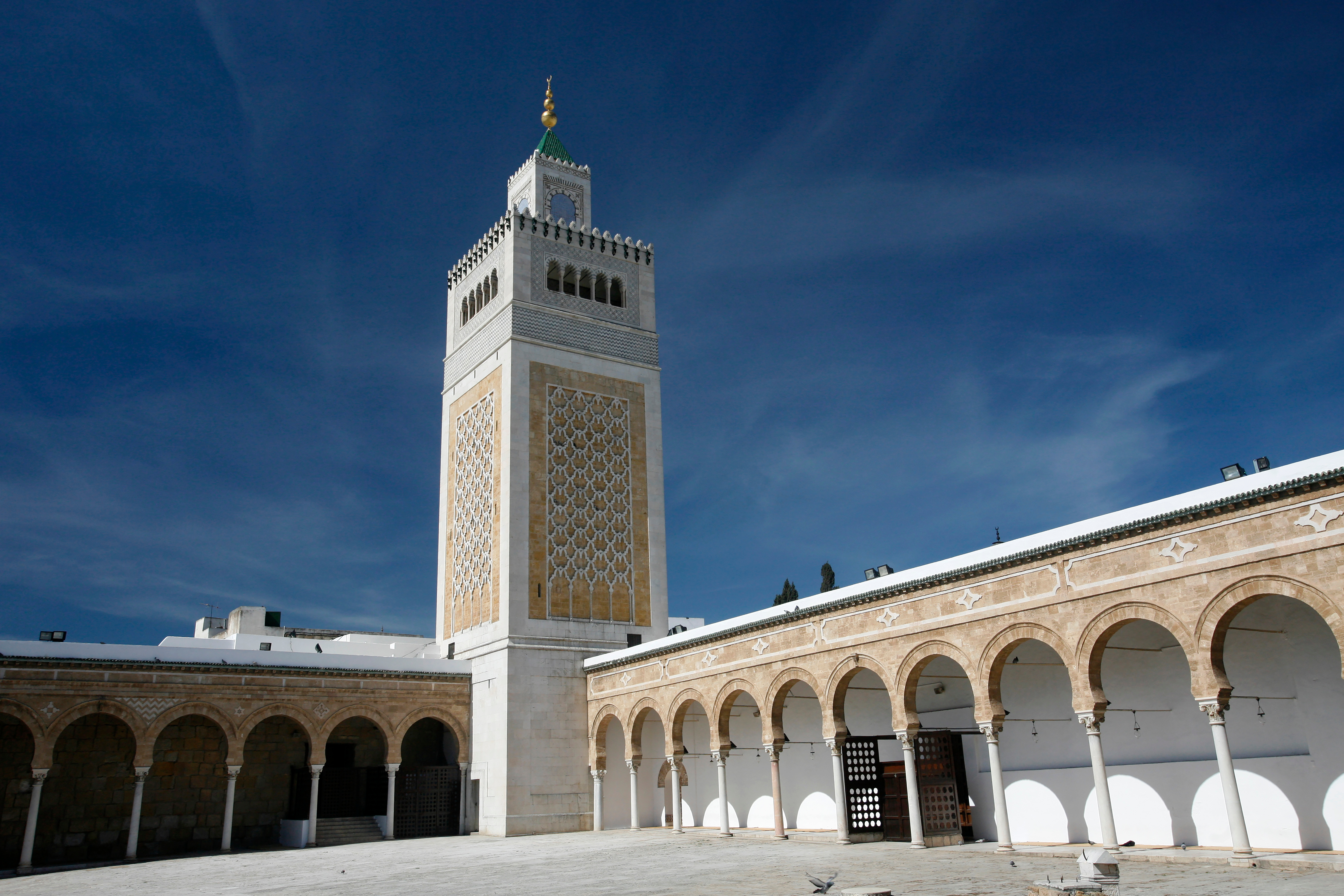 Al Zaytuna Mosque in the Medina of the Old City of Tunis in north of Tunisia Featured image