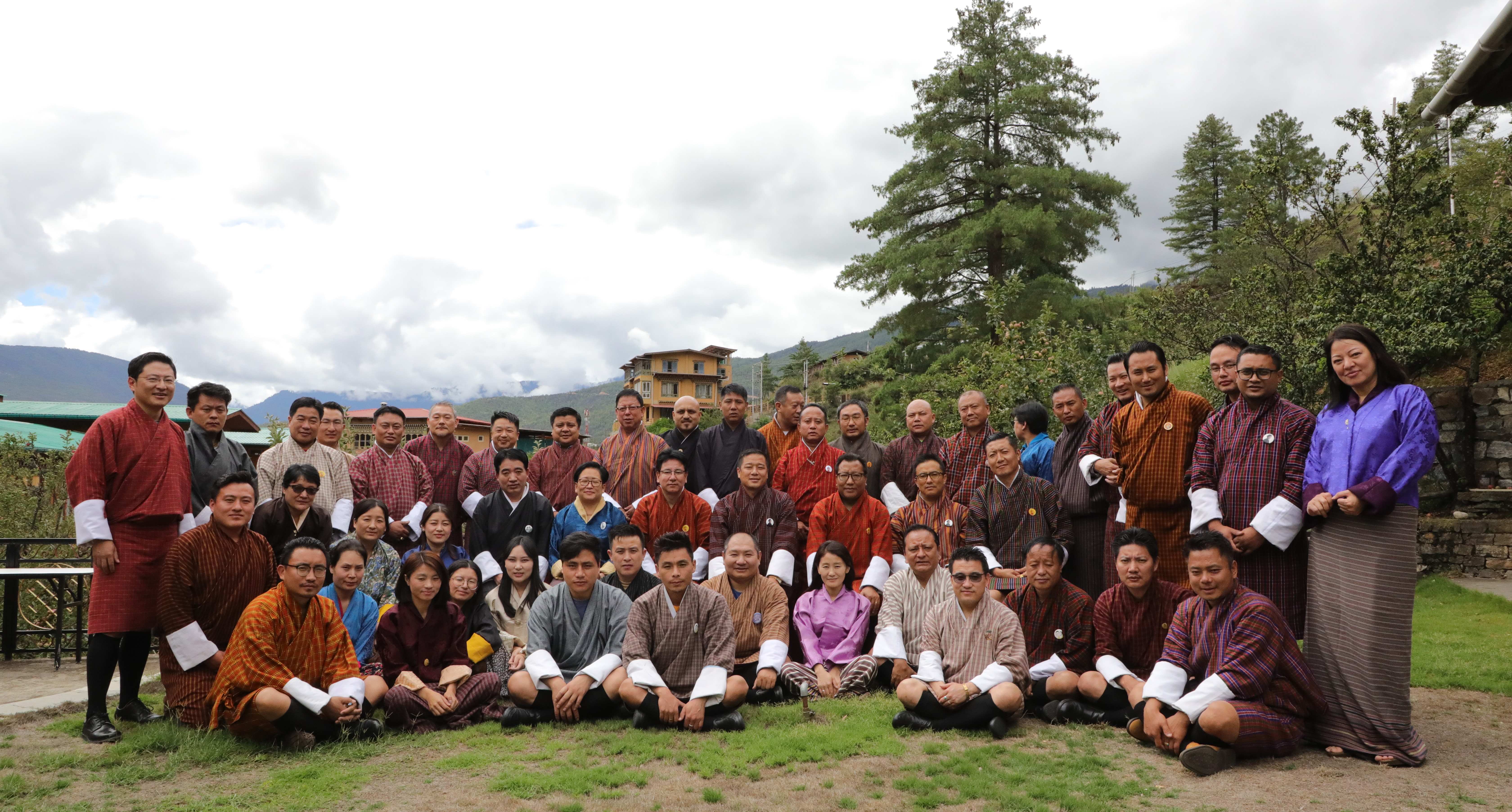 The Honorable Members and staff in Bhutan at a July 2023 workshop on public hearings.