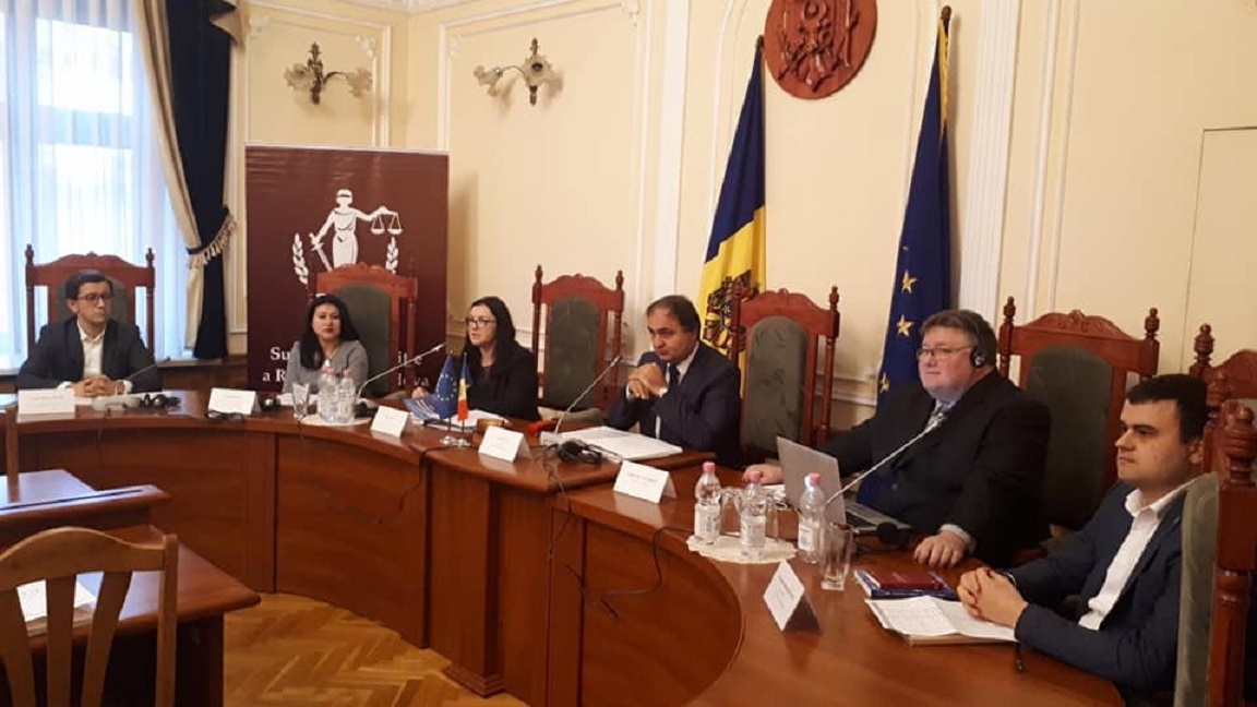 international IDEA presents at "Particularities of the Electoral Laws application in Parliamentary Elections" in Chisinau, Moldova. Image credit: Natalia Iuras, International IDEA